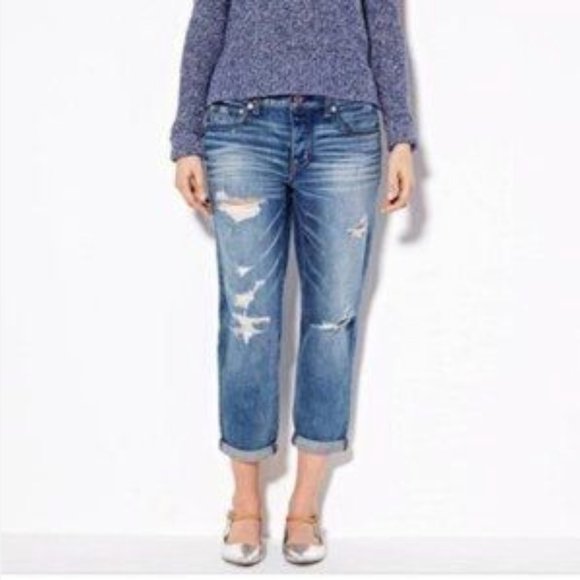 American Eagle Outfitters Distressed Boy Crop Jeans - Picture 2 of 11